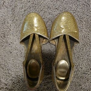Disney Gold Glitter Flats